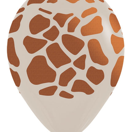 Palloncini Giraffa Sabbia Bianca Inchiostro Rame 30cm 25pz