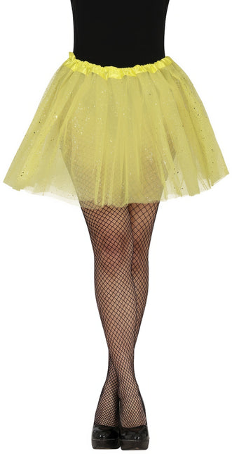 Tutù giallo da donna glitterato 40 cm