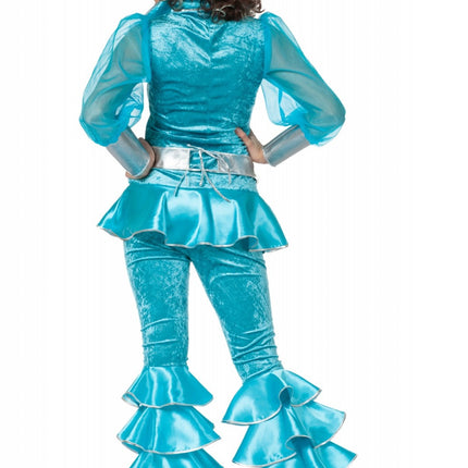 Tuta da discoteca blu da donna