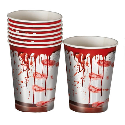 Coppe di sangue di Halloween da 200 ml 6 pezzi