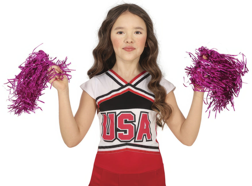 Pompon fucsia 2 pezzi