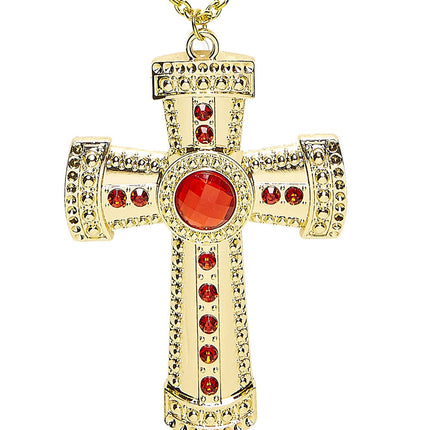 Collana Croce con pietra preziosa