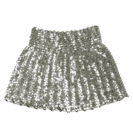 Minigonna Paillettes Argento M