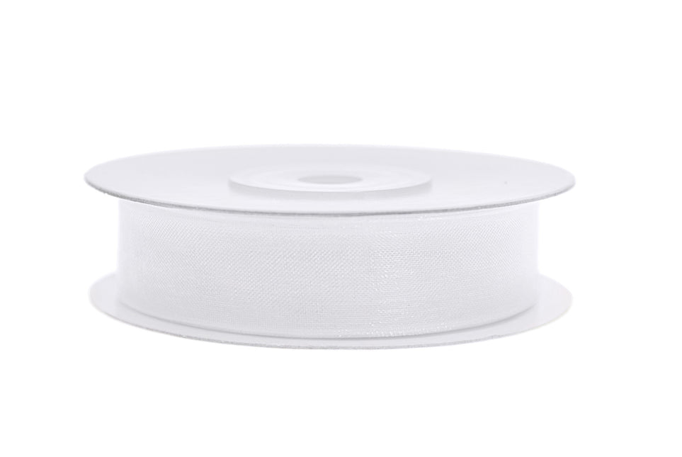 Nastro di chiffon bianco 12 mm 25 m