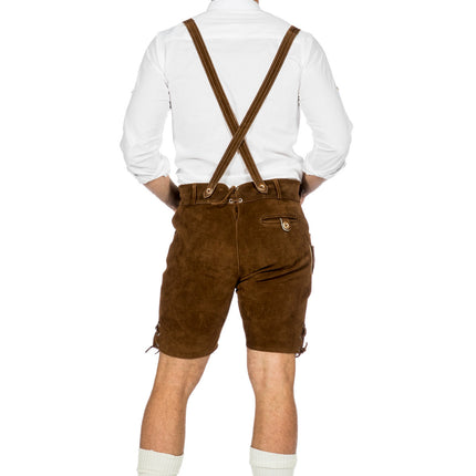 Lederhose marroni corti da uomo
