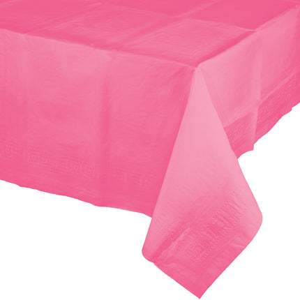 Tovaglia rosa in plastica 2,74m