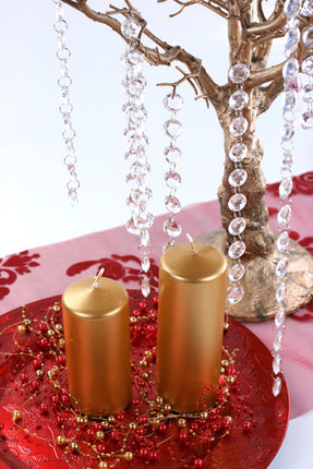 Candela smussata oro metallizzato 15 cm