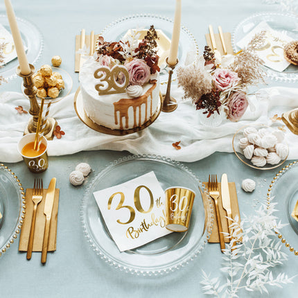 Candela 30 anni oro 7,5 cm