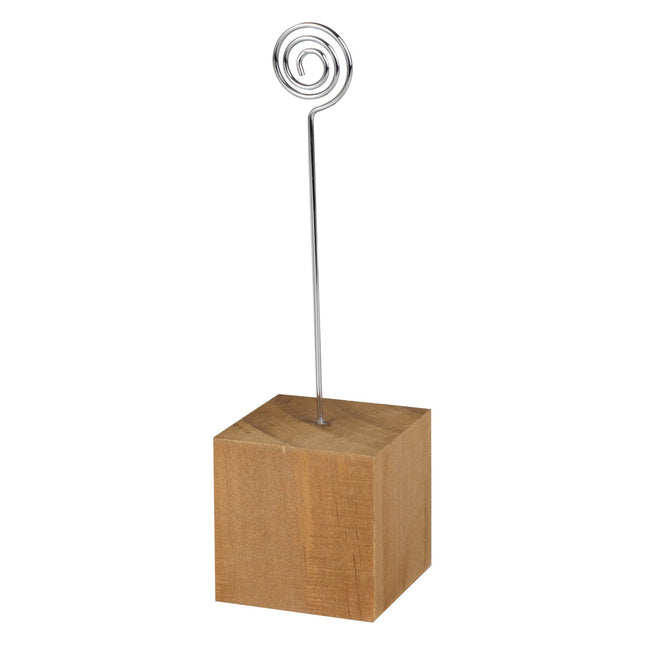 Portacarte marrone in legno 4 pezzi