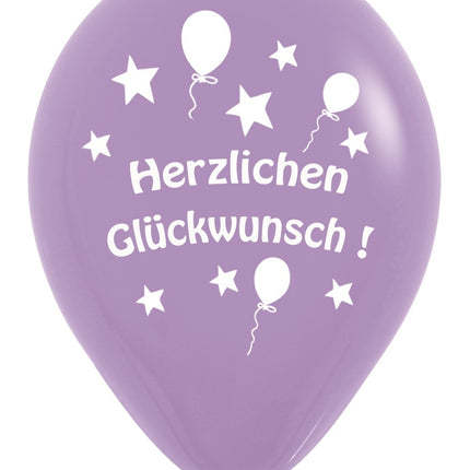 Palloncini Herzlichen Gluckwunsch Mix 30cm 12pz