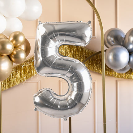 Palloncino a 5 anni Silver vuoto 72 cm