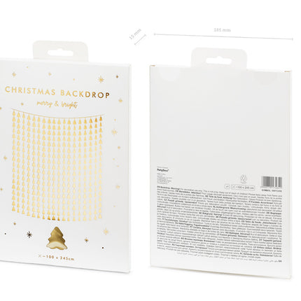 Tenda per porta Alberi di Natale Oro 2,45m
