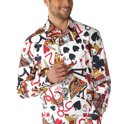 Camicia da uomo con carte da gioco del casinò <tc>OppoSuits</tc>