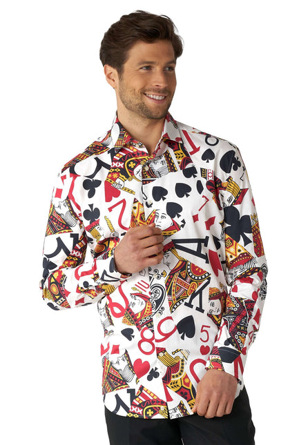 Camicia da uomo con carte da gioco del casinò <tc>OppoSuits</tc>