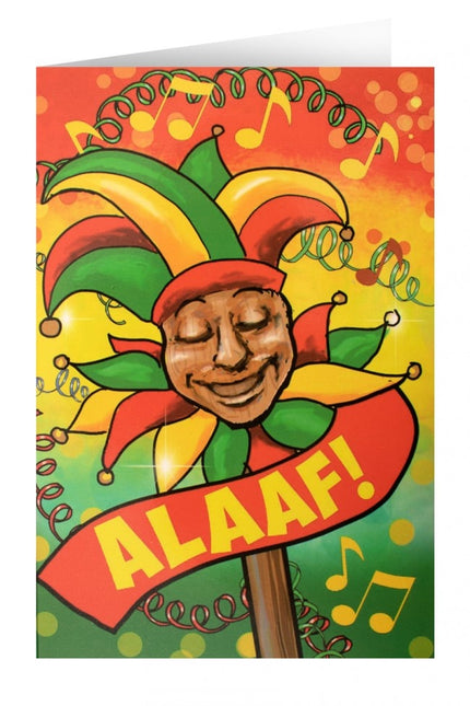 Biglietto d'auguri Maschera su bastone Alaaf