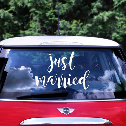 Adesivo per auto per matrimonio Just Married 45 cm