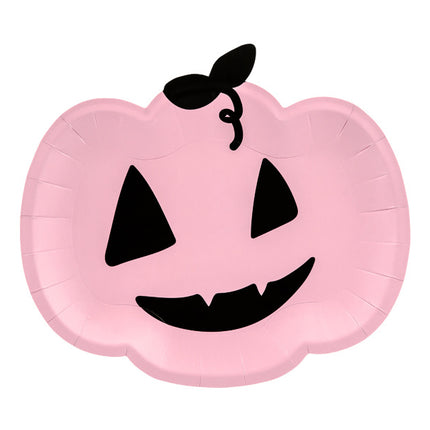 Piatti di Halloween Zucca Rosa 25cm 6 pezzi
