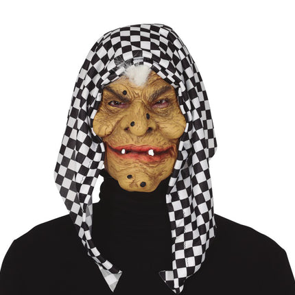 Maschera Halloween Strega con cappuccio