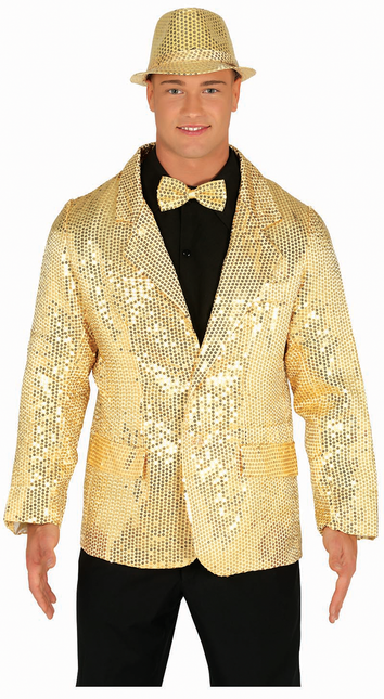Blazer d'oro da uomo con paillettes