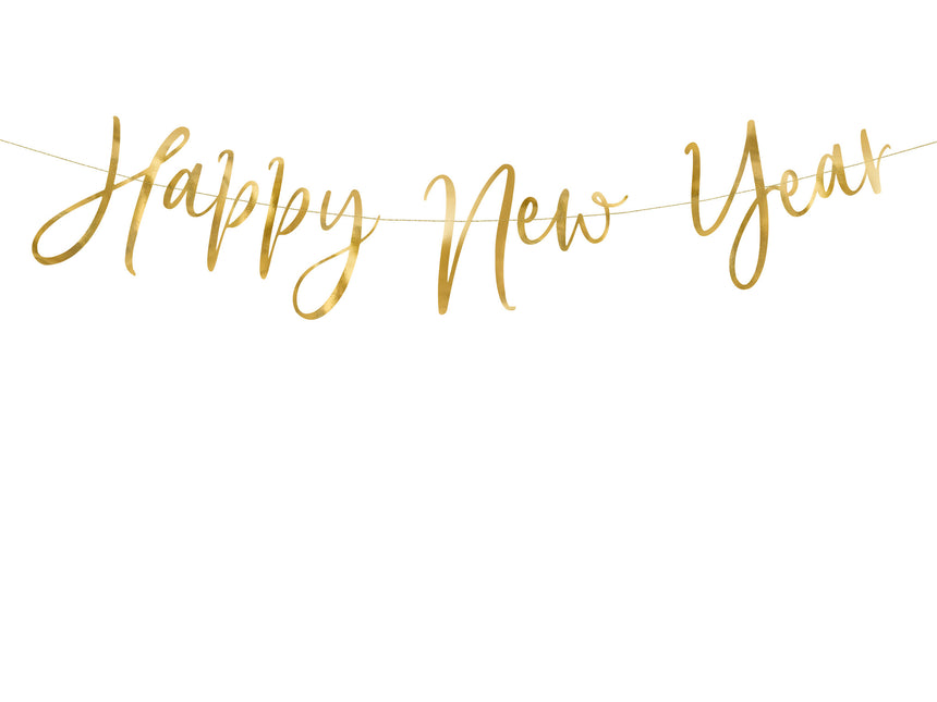 Ghirlanda di Buon Anno Oro 66cm