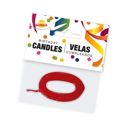 Candela rossa 0 Anno 5,5 cm