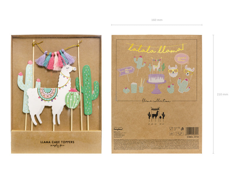 Cake topper Lama 20cm 5pz