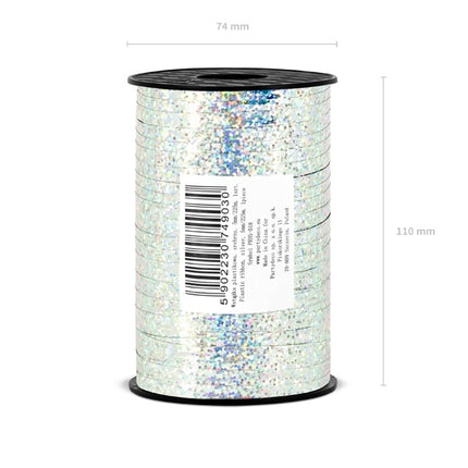 Nastro argento olografico 5mm 225m