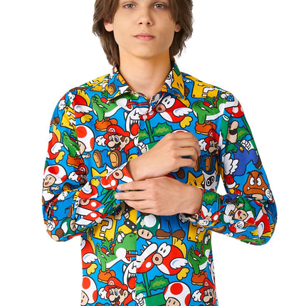 Camicia Super Mario Ragazzo Adolescente <tc>OppoSuits</tc>