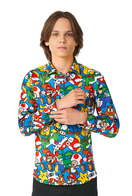 Camicia Super Mario Ragazzo Adolescente <tc>OppoSuits</tc>