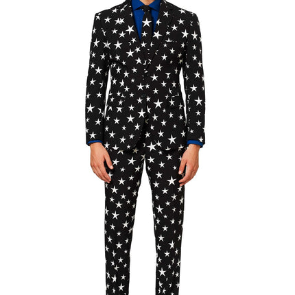 Tuta da uomo con stelle bianche e nere <tc>OppoSuits</tc>