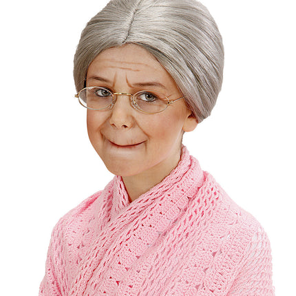 Parrucca grigia nonna bambino
