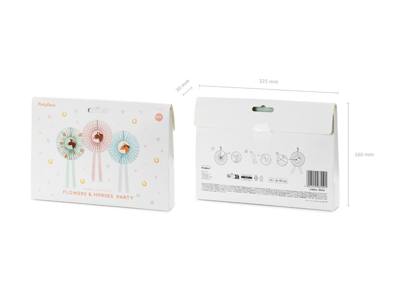 Rosone per cavalli 35 cm 3 pezzi