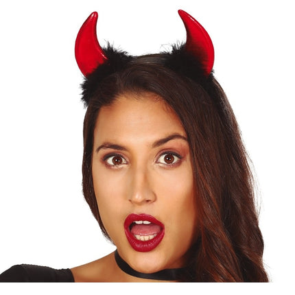 Cerchietto Halloween Corna dei Diavoli Rosso
