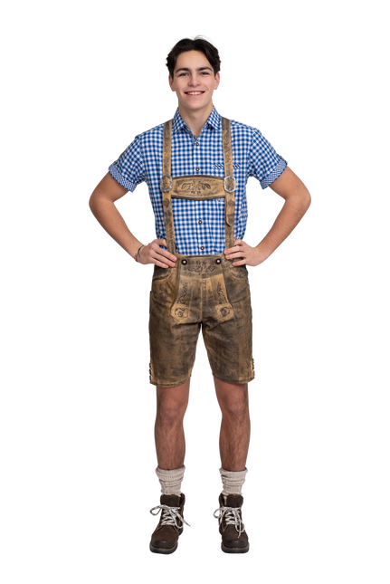 Lederhose Marrone Uomo Pelle