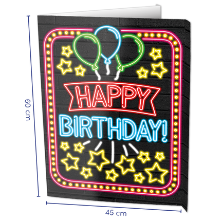 Cartello per finestra Buon compleanno 60 cm