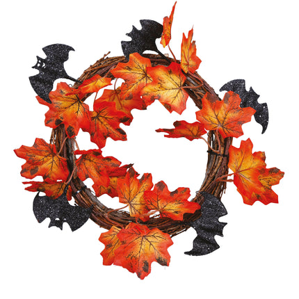 Corona di Halloween Foglie 30 cm