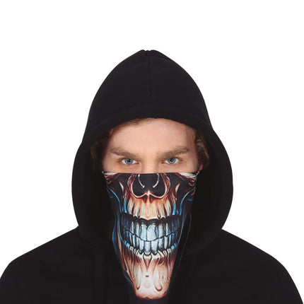 Maschera Bandana Halloween Teschio Velcro