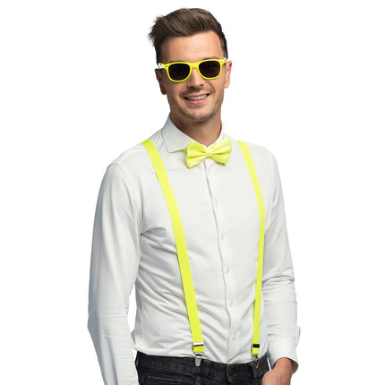 Set di accessori giallo neon 9 pezzi