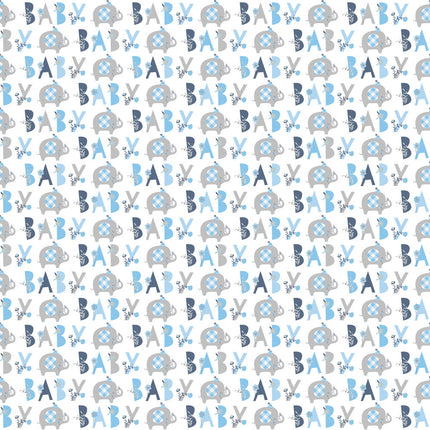 Carta da regalo Baby Elephant Blu 1,52 m