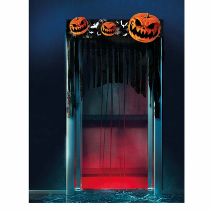 Zucche per la tenda della porta di Halloween