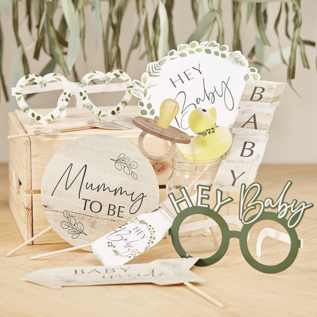Oggetti di scena per Photobooth Baby Shower 10 pezzi