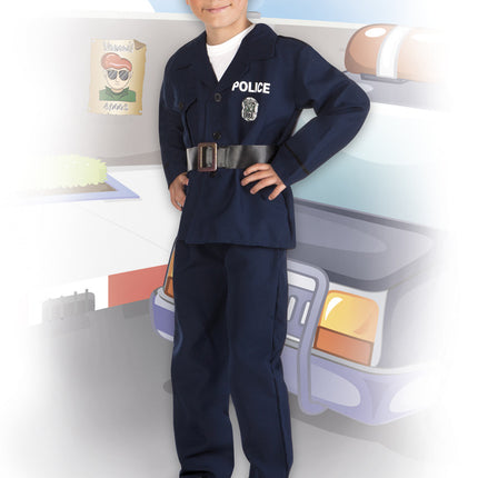 Tuta della polizia bambino blu
