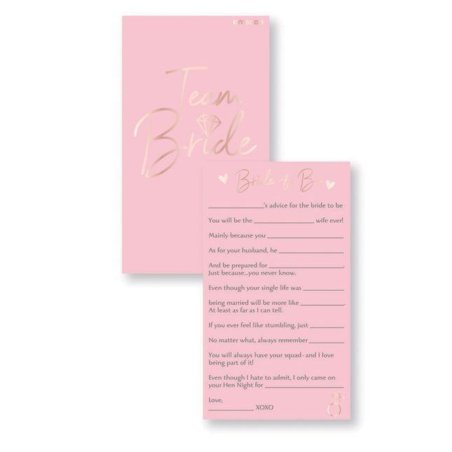 Biglietto d'auguri Bride To Be 17cm 8pz