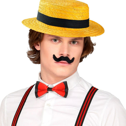 Cappello giallo con fascia nera