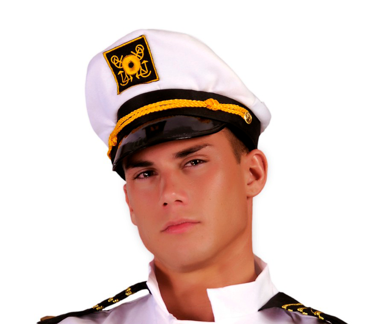 Berretto bianco da capitano