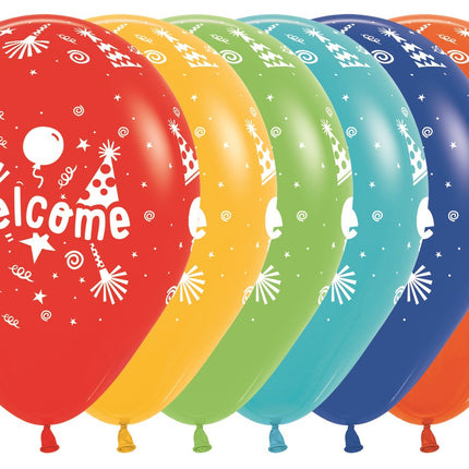 Palloncini Welcome Fashion Solid Mix 30cm 25pz