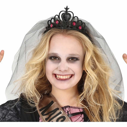 Cerchietto Halloween Principessa con velo
