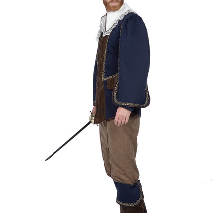 Costume da Moschettiere Uomo Blu