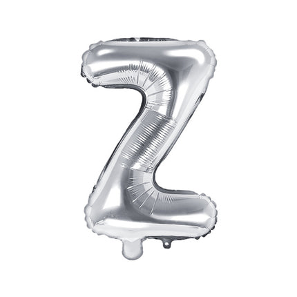 Palloncino in foil Lettera Z Argento Vuoto 35cm