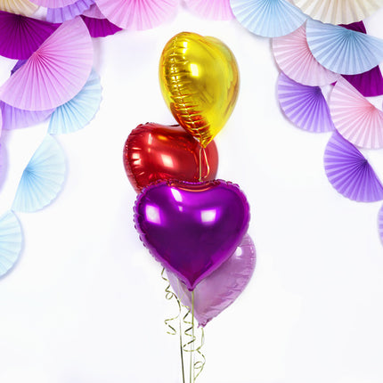 Palloncino ad elio Cuore fucsia vuoto 45 cm